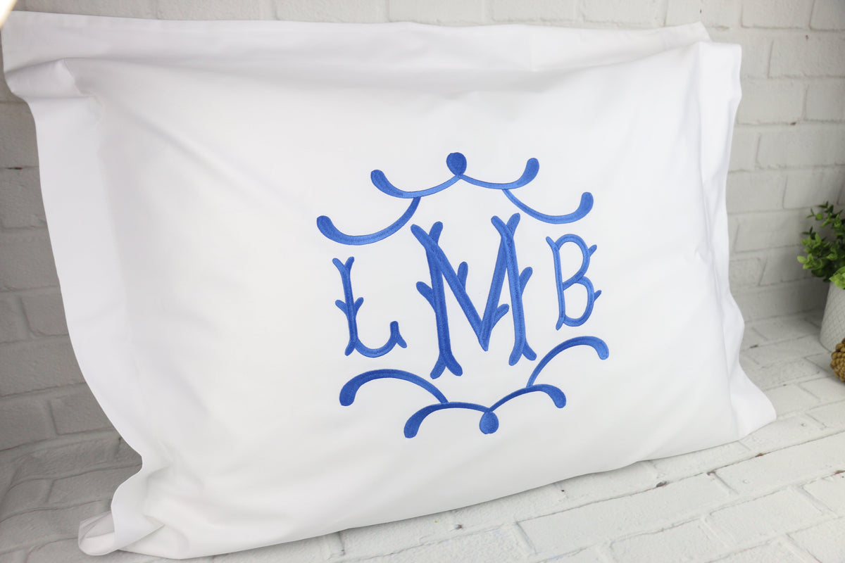 monogrammed euro sham