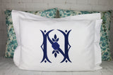 Set of 2 Pillowcases / Pillow Shams / Large Monogram