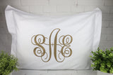 Set of 2 Pillow Shams / Large Monogram