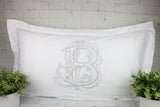 Set of 2 Pillow Shams / Large Monogram
