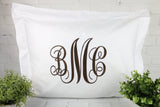 Set of 2 Pillow Shams / Large Monogram