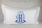 Set of 2 Pillow Shams / Large Monogram