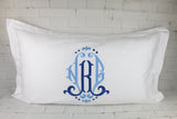 Set of 2 Pillow Shams / Large Monogram