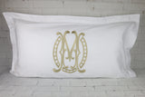 Set of 2 Pillow Shams / Large Monogram