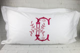 Set of 2 Pillow Shams / Large Monogram