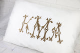 Set of 2 Pillow Shams / Large Monogram