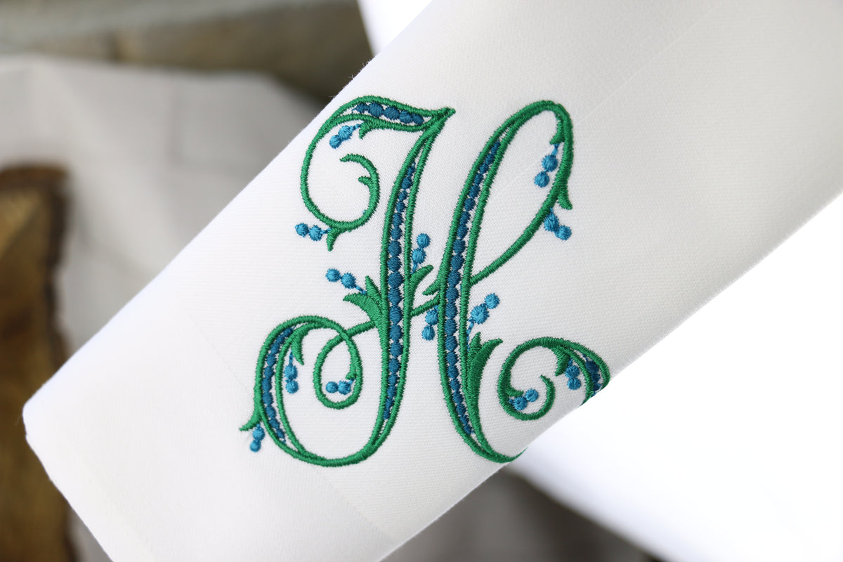 Monogram Embroidered Linen Napkins