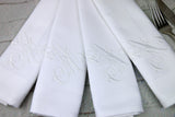 Set of 6 Monogrammed Napkins / Elegant Fonts