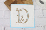 Set of 6 Monogrammed Cocktail Napkins