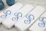 Set of 6 Monogrammed Napkins / Arabesque Monogram