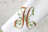 Set of 25 Napkins / Arabesque Monogram