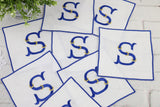 Set of 6 Monogrammed Cocktail Napkins