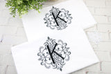 Set of 2 Pillowcases / Pillow Shams / Large Monogram
