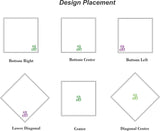 Set of 25 Napkins / Arabesque Monogram