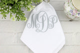 Set of 6 Monogrammed Napkins / 3 letters monogram