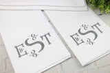 Set of 2 Pillowcases / Small Monogram