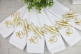 Set of 6 Monogrammed Napkins / Elegant Fonts