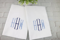 Set of 2 Pillowcases / Small Monogram