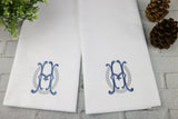 Set of 2 Pillowcases / Small Monogram