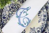 Set of 25 Napkins / Arabesque Monogram