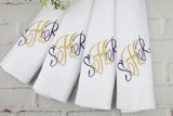 Set of 25 Napkins / 3 Letters