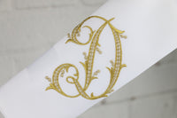 Set of 25 Napkins / Arabesque Monogram