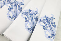 Set of 6 Monogrammed Napkins / Vintage Vine Monogram