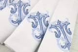 Set of 6 Monogrammed Napkins / Vintage Vine Monogram