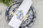 Set of 6 Monogrammed Napkins / Elegant Fonts