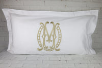 Set of 2 Pillow Shams / Large Monogram
