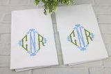 Set of 2 Pillowcases / Small Monogram