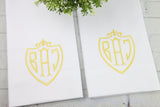 Set of 2 Pillowcases / Small Monogram