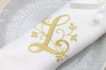 Set of 6 Monogrammed Napkins / Basic fonts