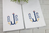 Set of 2 Pillowcases / Small Monogram