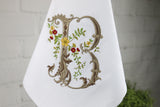 Thanksgiving Napkin / Diamond Vintage Monogram