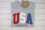USA anniversary embroidered applique t-shirt / sweatshirt / hoodie