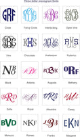 Set of 6 Monogrammed Cocktail Napkins