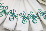 Set of 25 Napkins / Arabesque Monogram