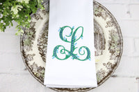 Set of 25 Napkins / Arabesque Monogram