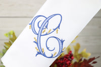 Set of 25 Napkins / Arabesque Monogram