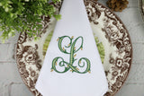 Set of 25 Napkins / Arabesque Monogram