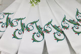 Set of 25 Napkins / Arabesque Monogram