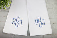 Set of 2 Pillowcases / Small Monogram