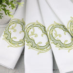 Dinner NApkins, monogrammed napkins, monogrammed linens, wedding table, wedding dinner, wedding napkins