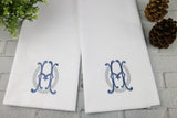 Set of 2 Pillowcases / Small Monogram