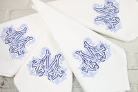 Set of 25 Napkins / Vintage Vine Monogram