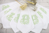 Set of 25 Napkins / Vintage Vine Monogram