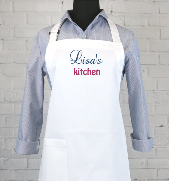 personalized aprons personalized with a photo and the saying Jamie World's  Best Mom in purple and white